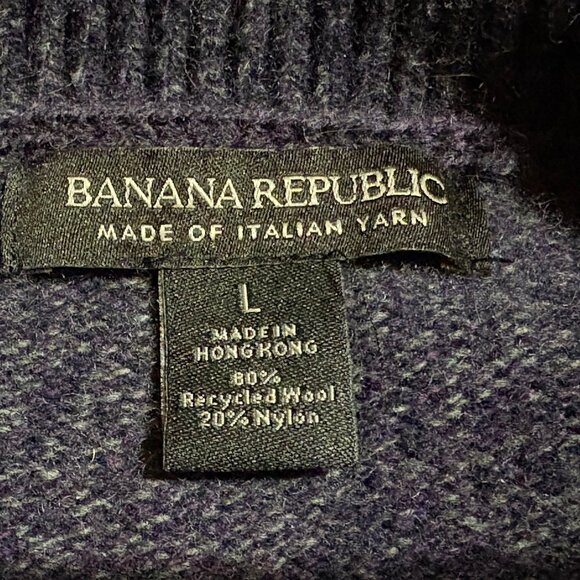 Banana Republic Crew Neck Wool Sweater Men's Large - Picture 5 of 9